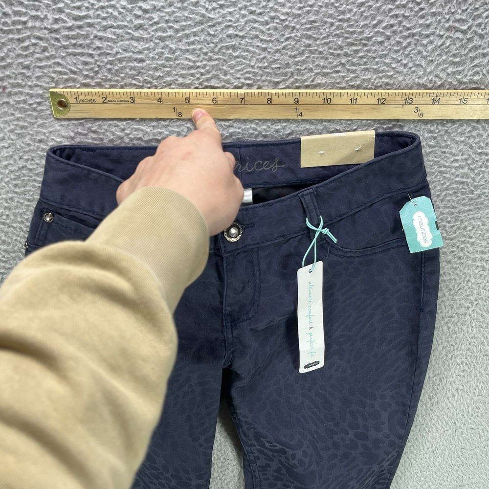 Maurices Jegging Pants Size Small Blue Cheetah Print Denim Stretch Flex NWT - Picture 7 of 13